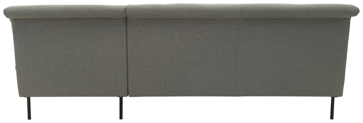 ECKSOFA in Webstoff Graubraun  274/168 cm  - Graubraun/Schwarz, Design, Textil/Metall (274/168cm) - LOOKS by W.Joop