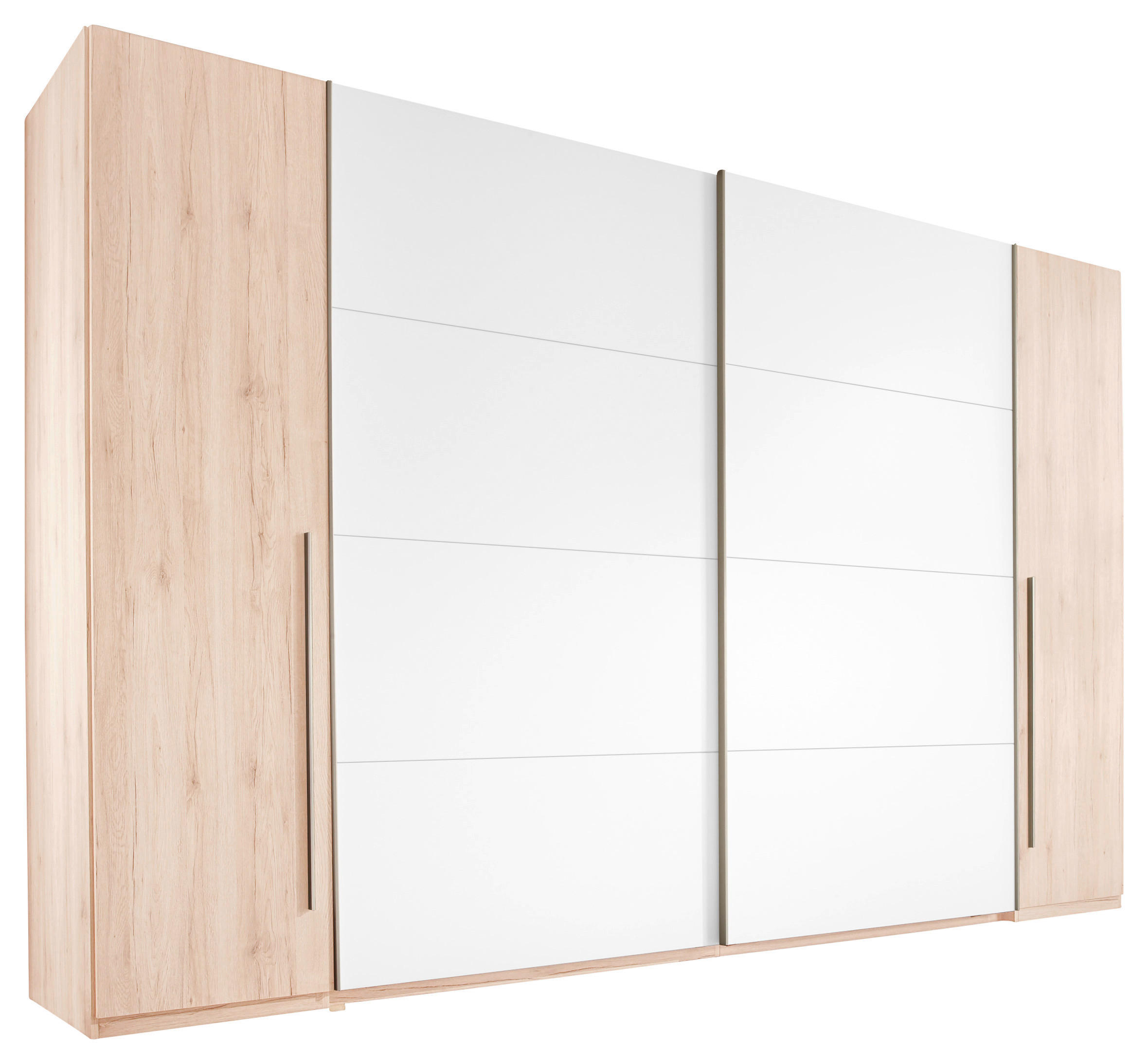 ŠATNÍKOVÁ SKRIŇA, biela, farba buka, 315/225/61 cm - farba buka/biela, Design, kompozitné drevo/plast (315/225/61cm) - Ti'me