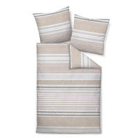 BETTWÄSCHE Biber 155/220 cm  - Hellbraun, Design, Textil (155/220cm) - Janine