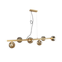 HÄNGELEUCHTE 36/200/144 cm  - Champagner/Messingfarben, Design, Glas/Metall (36/200/144cm)