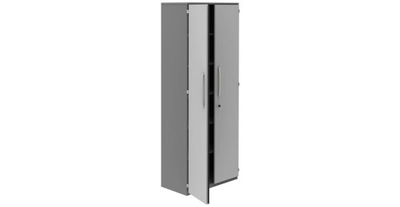 AKTENSCHRANK Anthrazit, Hellgrau - Anthrazit/Hellgrau, KONVENTIONELL, Holzwerkstoff (80/217,4/43cm) - Moderano