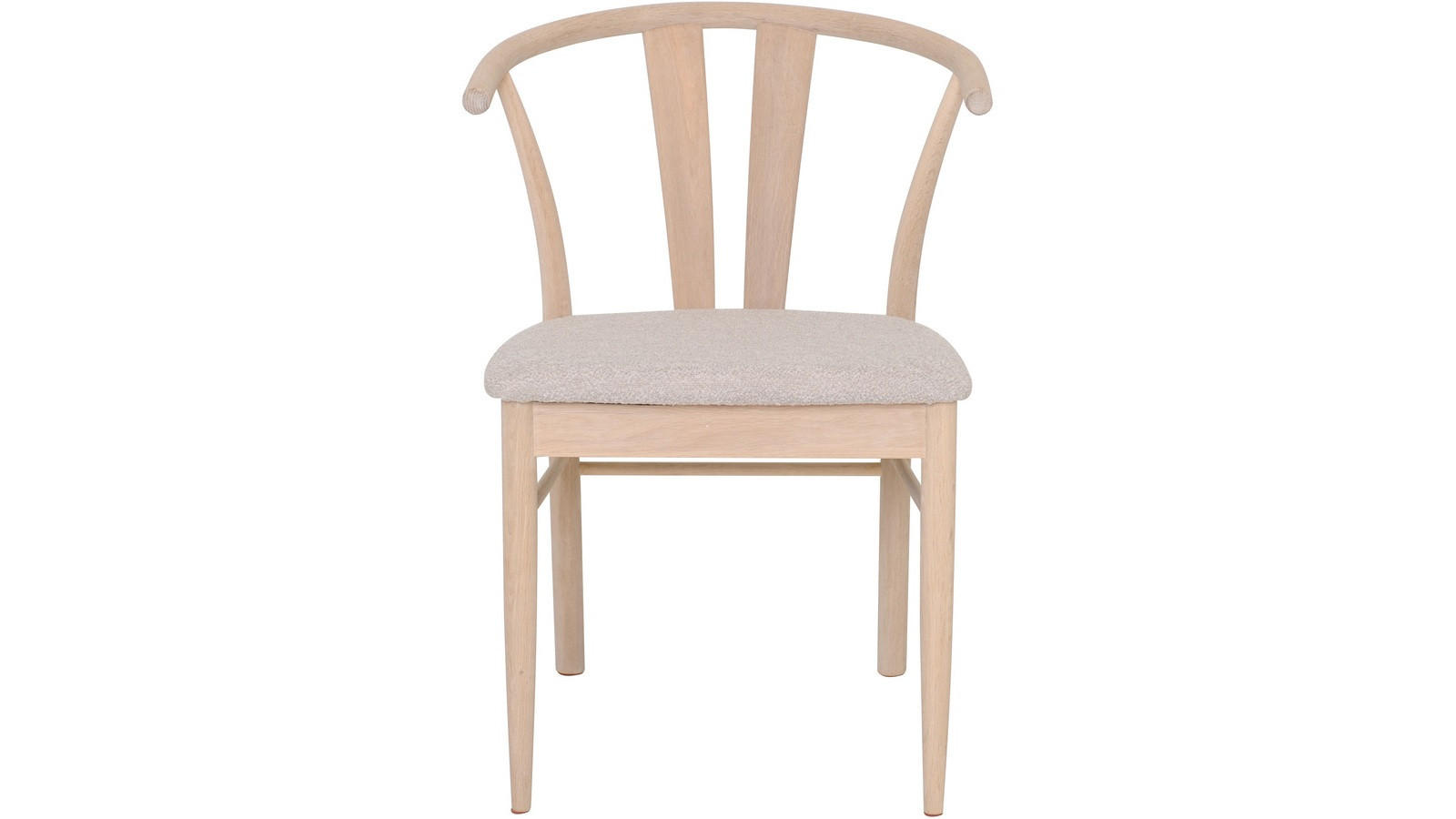 STOL bouclé  - ek Bianco/greige, Design, trä/textil (54/79/54cm) - Best Price