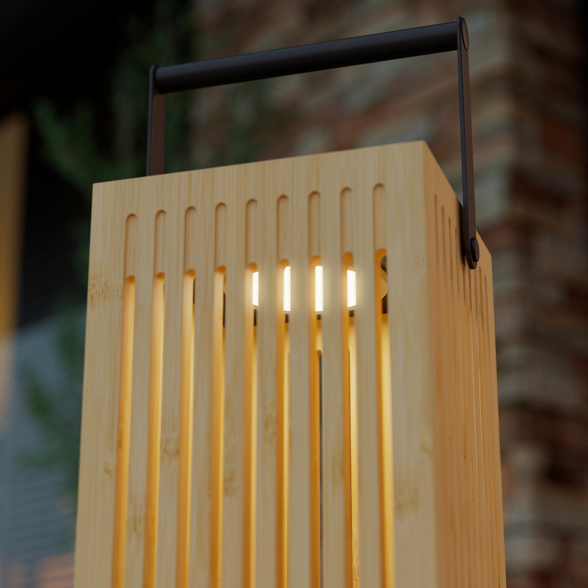 SOLÁRNE SVIETIDLO, 10/10/18 cm - čierna, Design, kov/drevo (10/10/18cm) - Ambia Garden