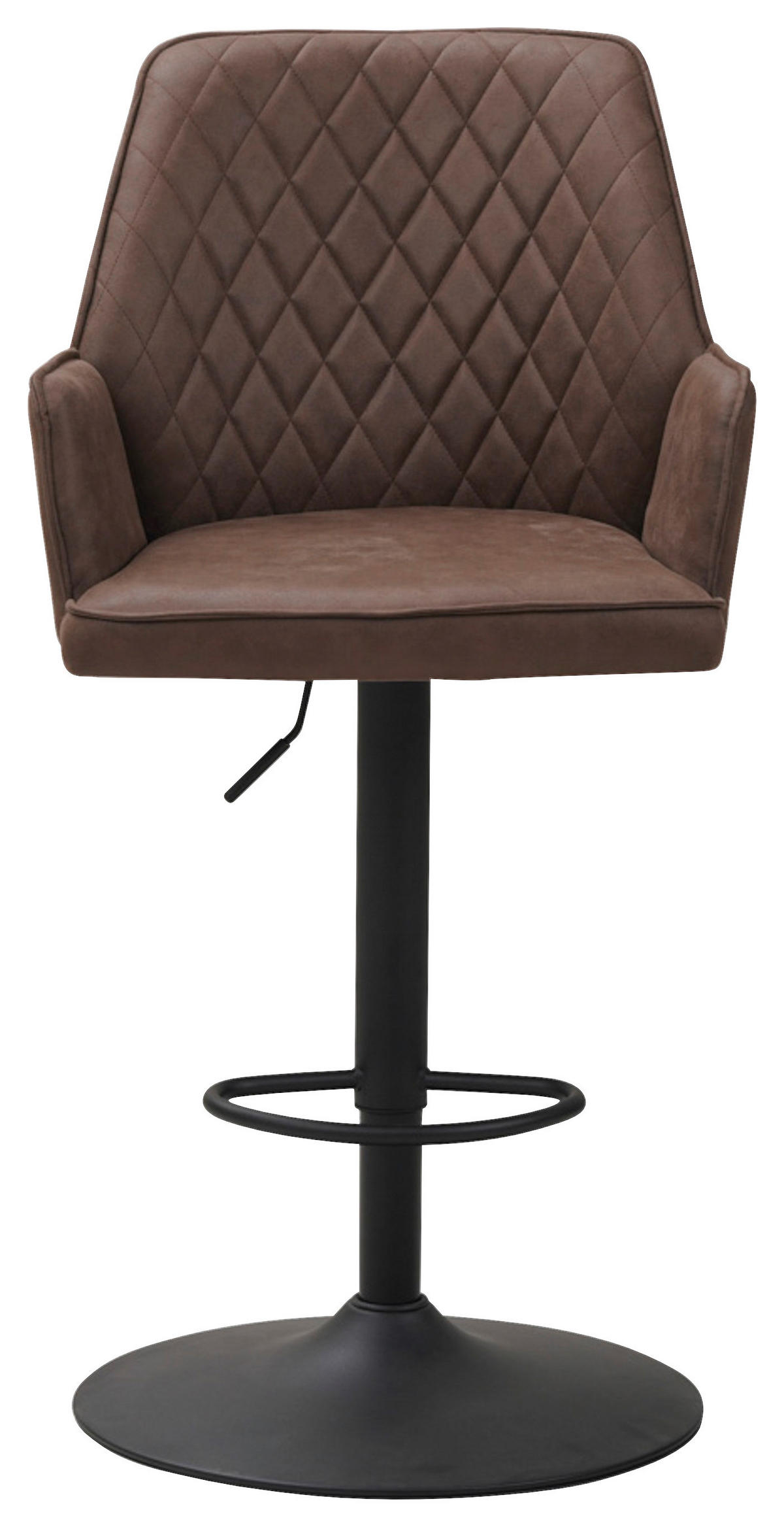 BARHOCKER Mikrofaser Taupe  - Taupe/Schwarz, KONVENTIONELL, Textil/Metall (42/114/52cm) - MID.YOU