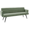 SITZBANK 216/86/68 cm Cord Graugrün Metall  - Schwarz/Graugrün, Design, Textil/Metall (216/86/68cm) - Dieter Knoll