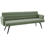 SITZBANK 216/86/68 cm Cord Graugrün Metall  - Schwarz/Graugrün, Design, Textil/Metall (216/86/68cm) - Dieter Knoll