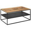 COUCHTISCH in Metall 100/60/41,5 cm  - Schwarz/Naturfarben, Design, Holz/Metall (100/60/41,5cm) - Johann Jakob