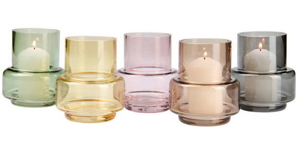 WINDLICHT - Lila, Trend, Glas (9,5/11cm) - Ambia Home