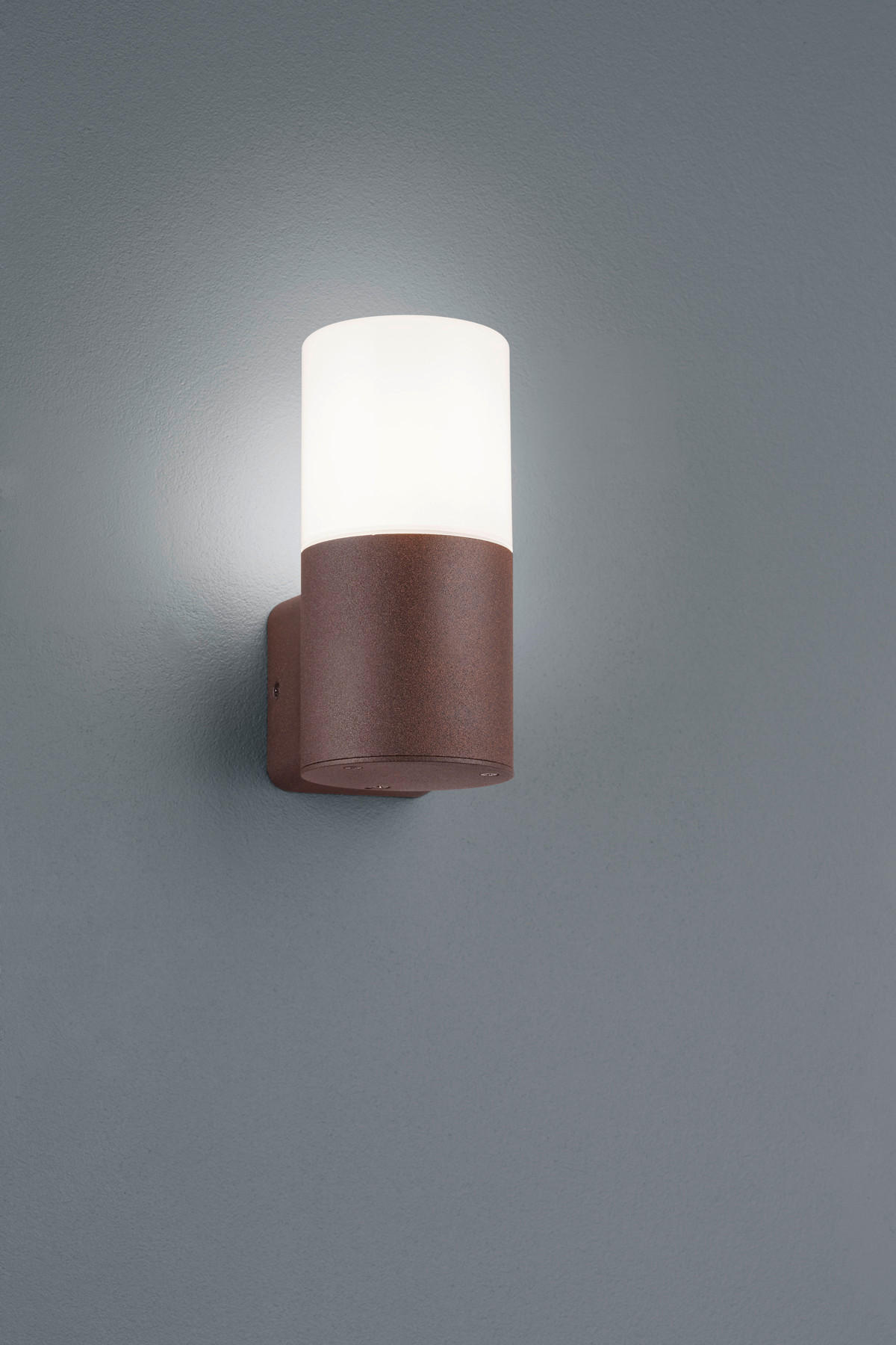 AUßENWANDLEUCHTE 8,5/17,5 cm   - Rostfarben/Weiß, KONVENTIONELL, Kunststoff/Metall (8,5/17,5cm) - Trio Leuchten