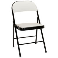 KLAPPSTUHL in Metall, Textil Schwarz, Weiß  - Schwarz/Weiß, Basics, Textil/Metall (44/80/49cm) - MID.YOU