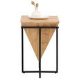 BEISTELLTISCH in Holz, Metall 36/36/56 cm  - Schwarz/Akaziefarben, Trend, Holz/Metall (36/36/56cm) - Ambia Home