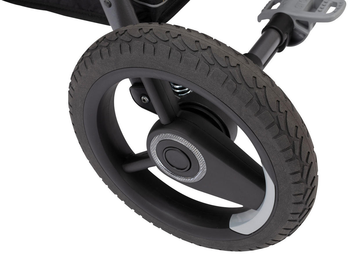 KINDERWAGEN Lux Evo  - Sandfarben/Anthrazit, Basics, Textil/Metall (64/110/100cm) - Naturkind