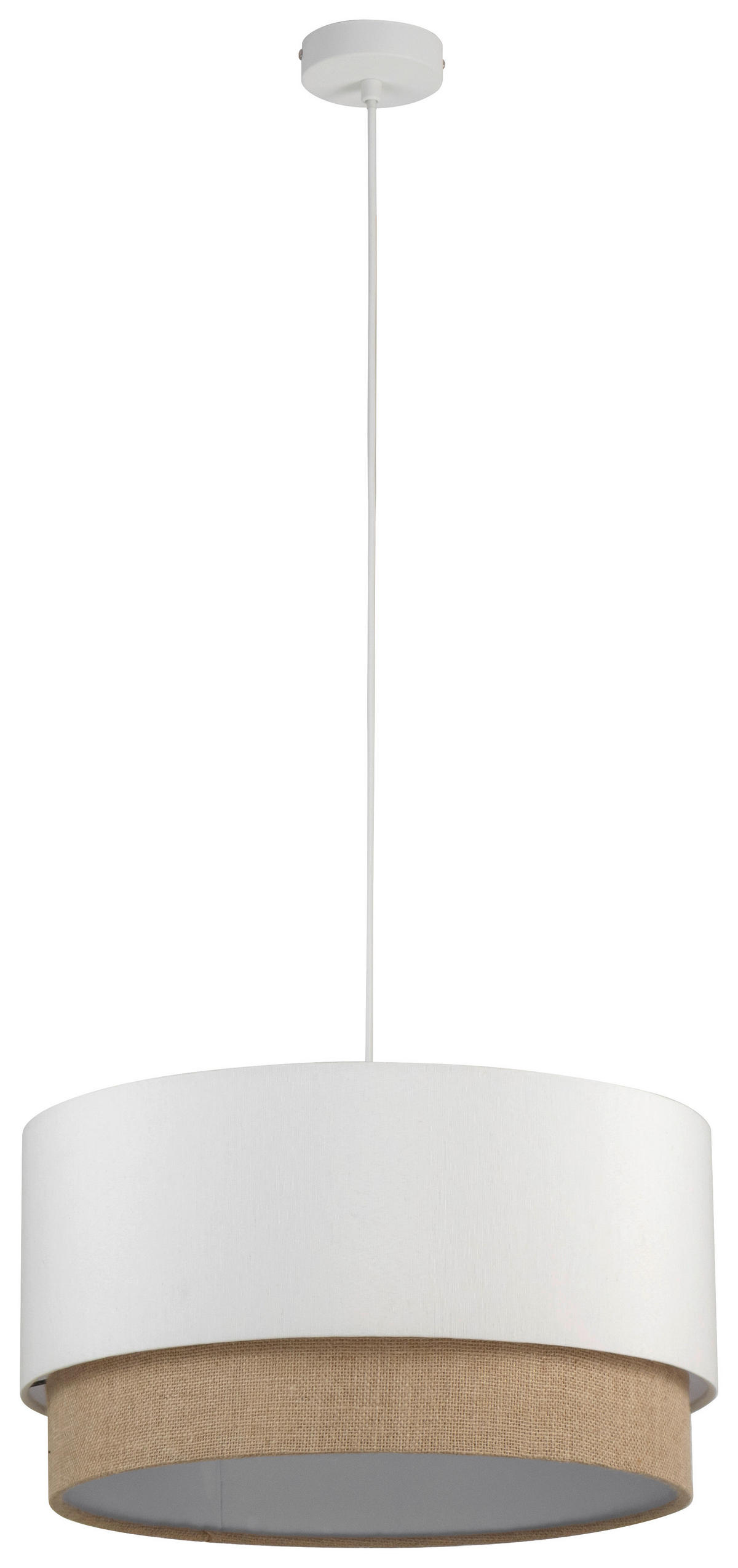 HÄNGELEUCHTE 45/120 cm  - Naturfarben/Weiß, Trend, Kunststoff/Textil (45/120cm) - Collett's Monde