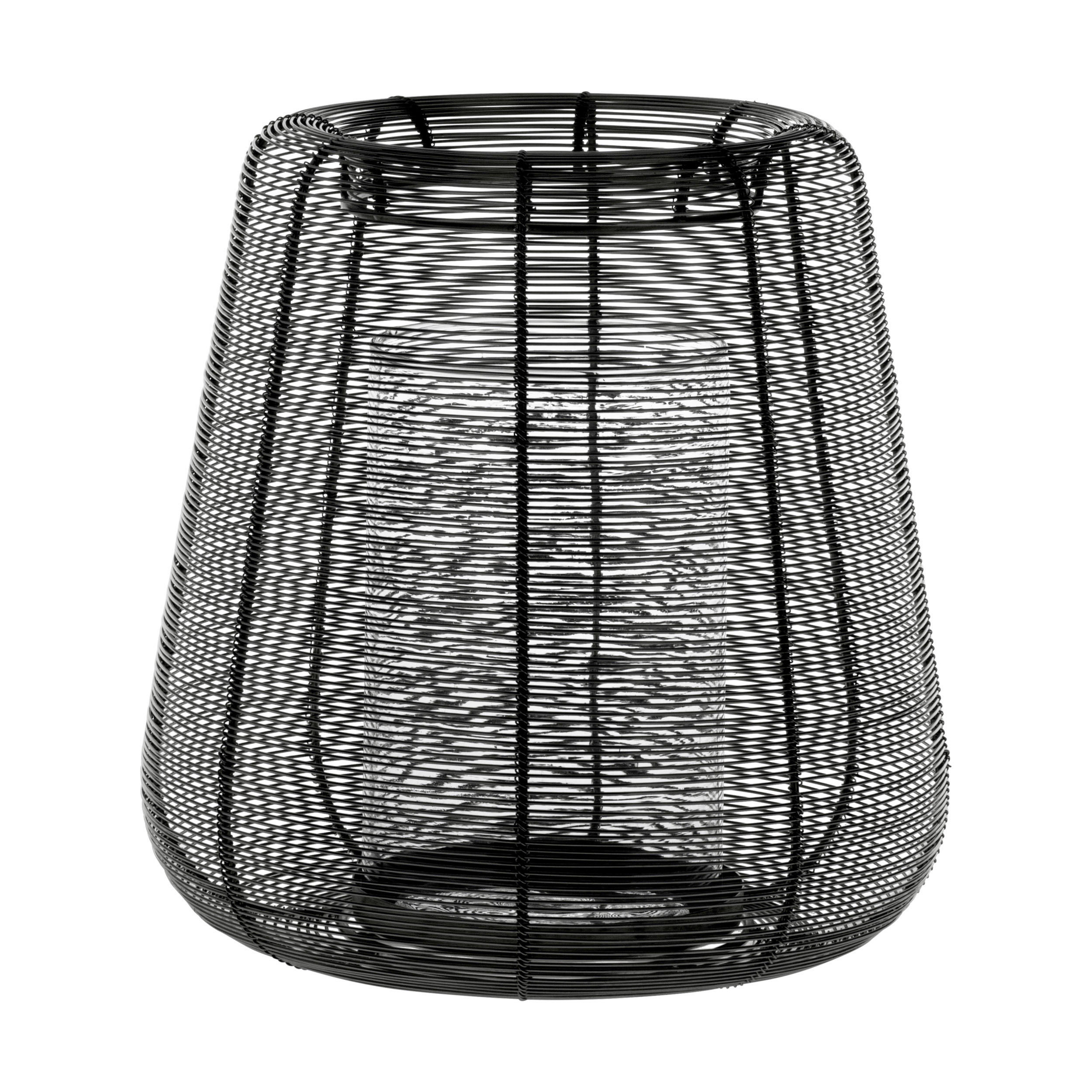 WINDLICHT - Schwarz, LIFESTYLE, Glas/Metall (28/29cm)