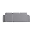 ECKSOFA inkl. Funktionen Grau Cord  - Schwarz/Grau, KONVENTIONELL, Kunststoff/Textil (260/200cm) - Xora