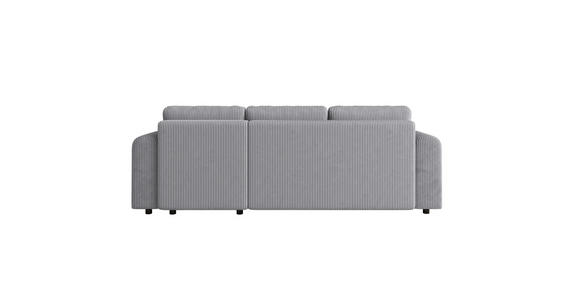 ECKSOFA inkl. Funktionen Grau Cord  - Schwarz/Grau, KONVENTIONELL, Kunststoff/Textil (260/200cm) - Xora
