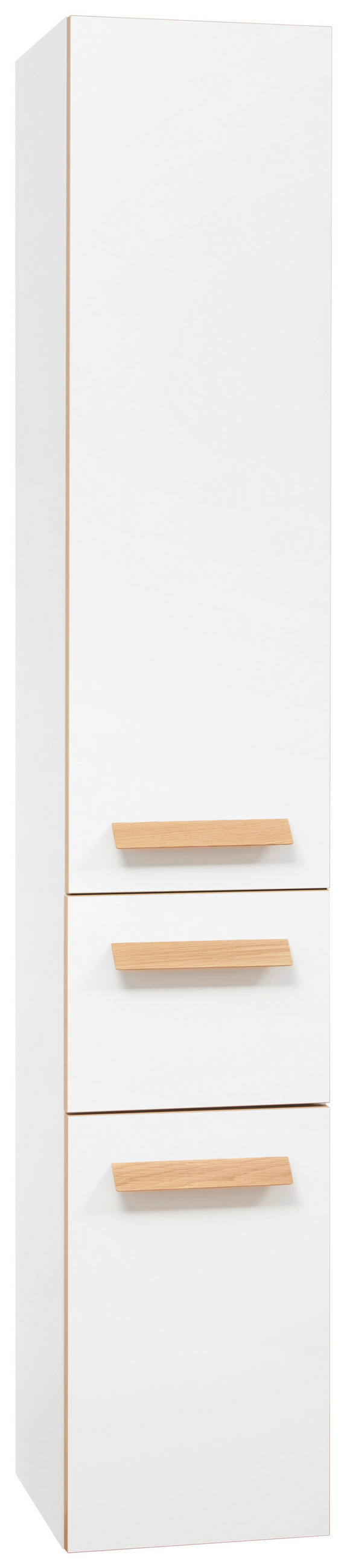 HOCHSCHRANK 30/168/33 cm  - Eichefarben/Weiß, KONVENTIONELL, Glas/Holz (30/168/33cm) - Dieter Knoll