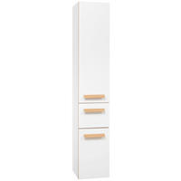 HOCHSCHRANK 30/168/33 cm  - Eichefarben/Weiß, KONVENTIONELL, Glas/Holz (30/168/33cm) - Dieter Knoll