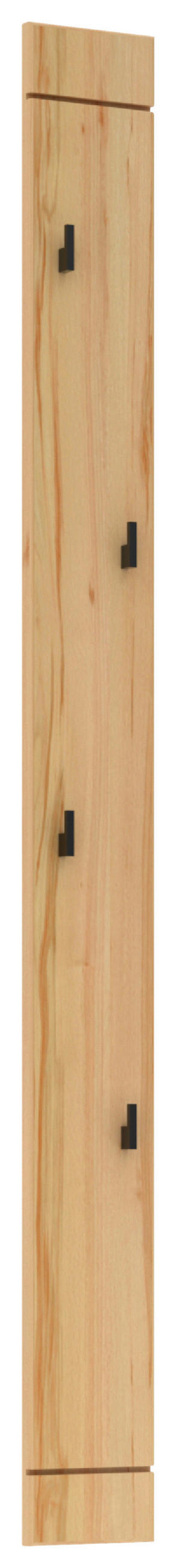 GARDEROBENLEISTE  in Schwarz, Buchefarben  - Buchefarben/Schwarz, KONVENTIONELL, Holzwerkstoff/Metall (14/150/2cm) - Cantus