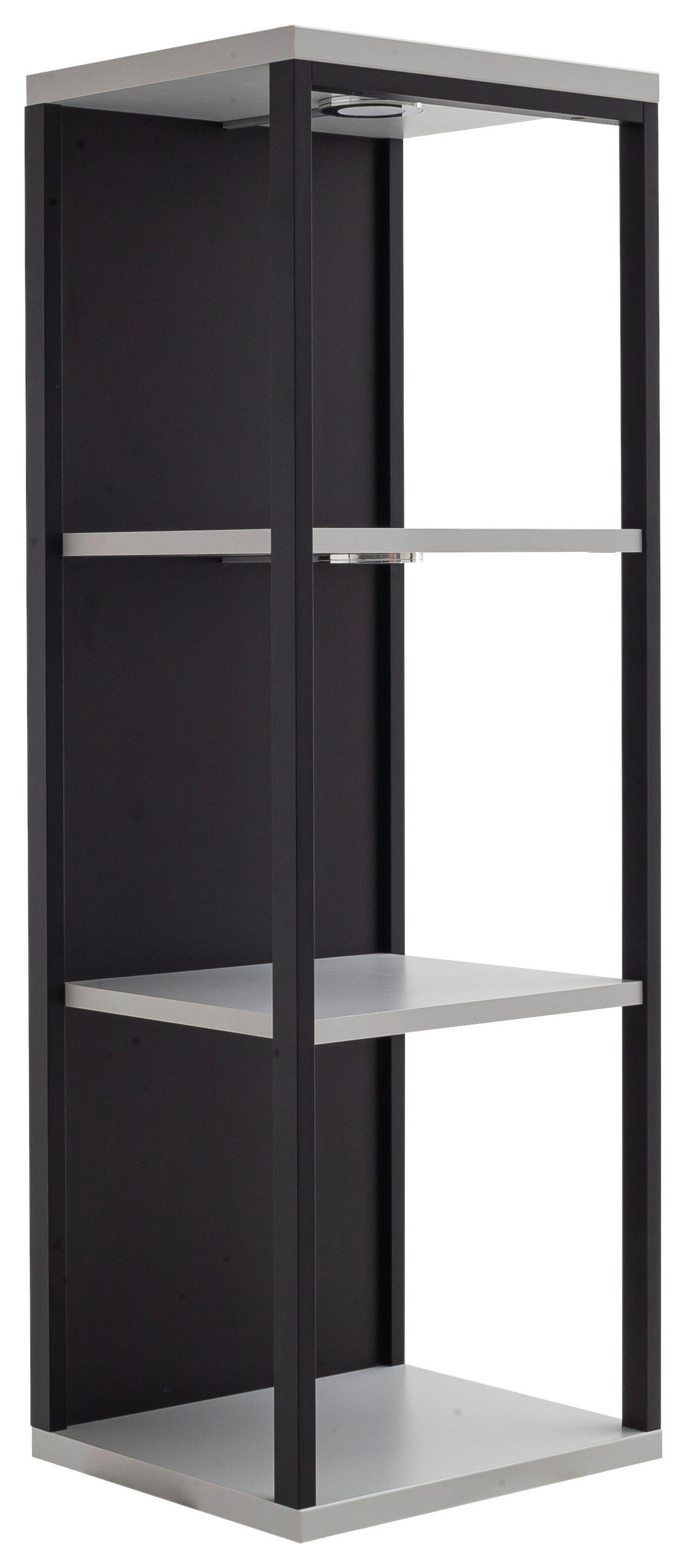 WANDREGAL 34/100/30 cm - Weiss/Schwarz, Design, Holzwerkstoff/Metall (34/100/30cm) - Stylife