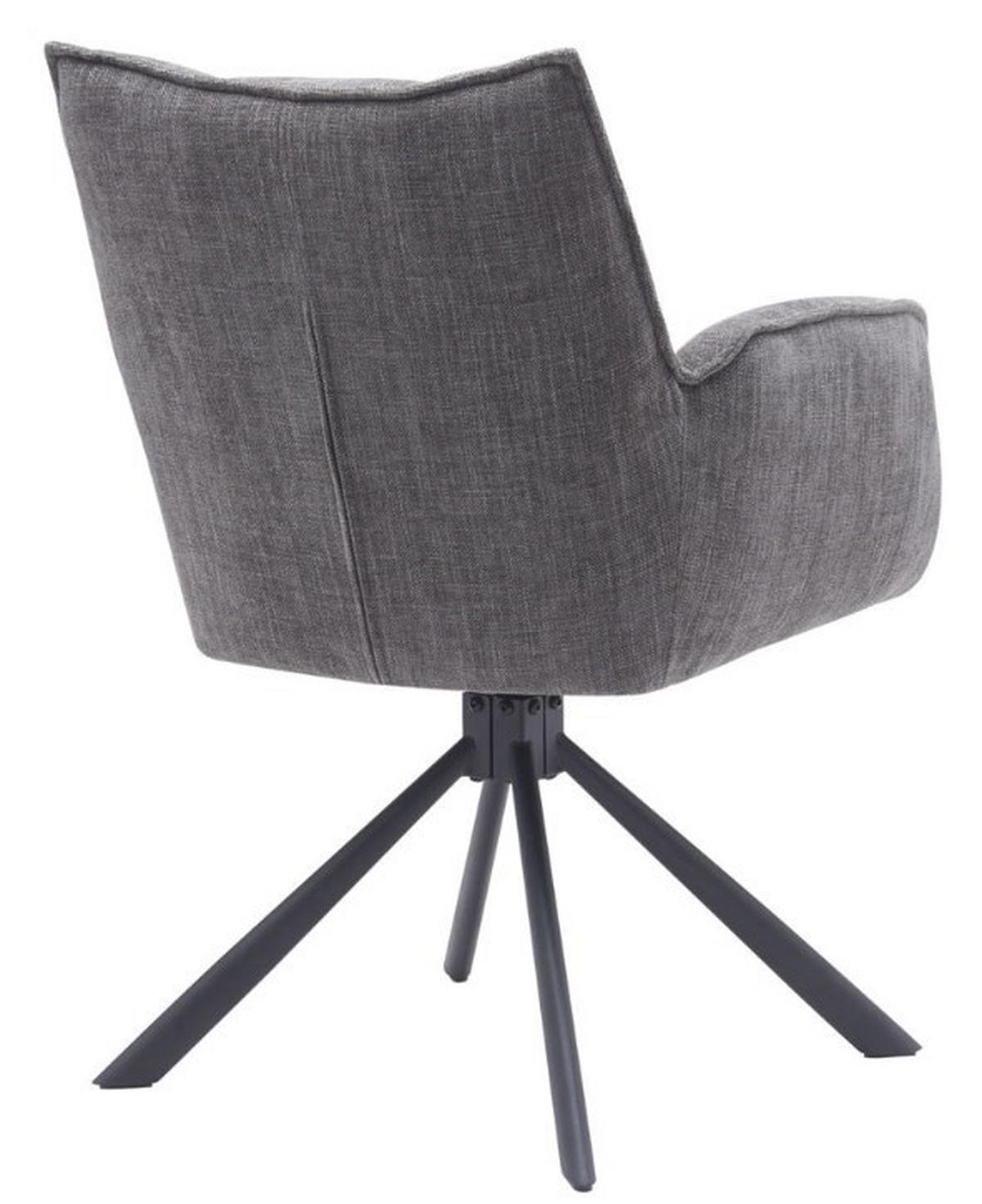 SNURRSTOL  i chenille grafitfärgad, svart  - grafitfärgad/svart, Design, metall/textil (59/87/65cm) - Niels Andersson