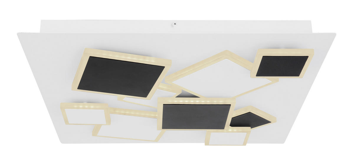 STROPNA LED-SVETILKA   50 W/6400 lm/3000-4000-6000 K/230 V/ - črna/bela, Trend, kovina/umetna masa (50/50/6,5cm) - Novel