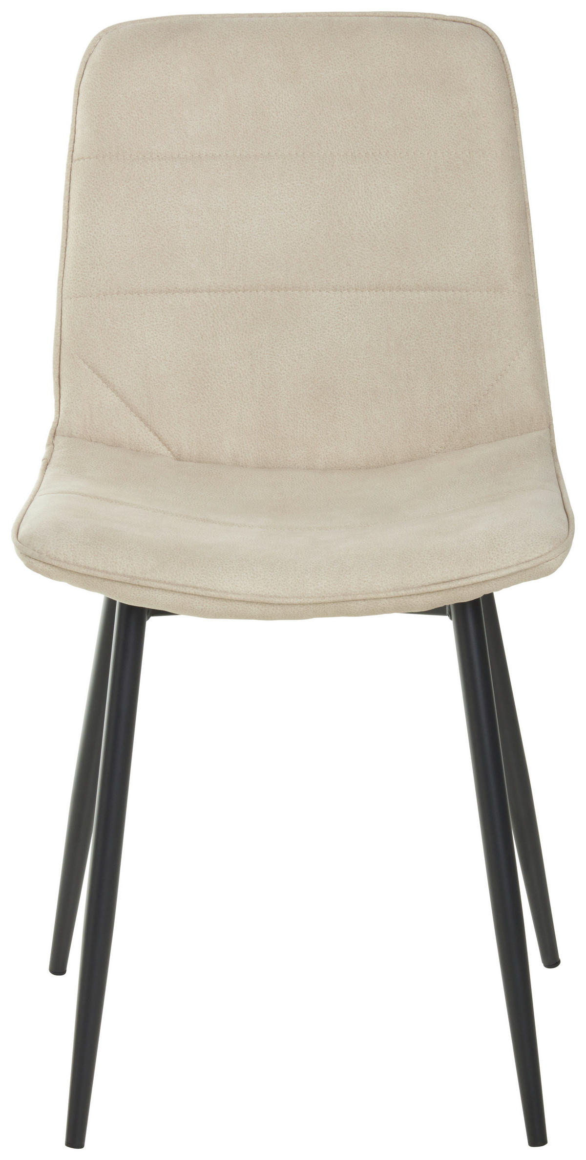 STUHL Webstoff Beige  - Beige/Schwarz, MODERN, Textil/Metall (47/84/52cm) - Livetastic