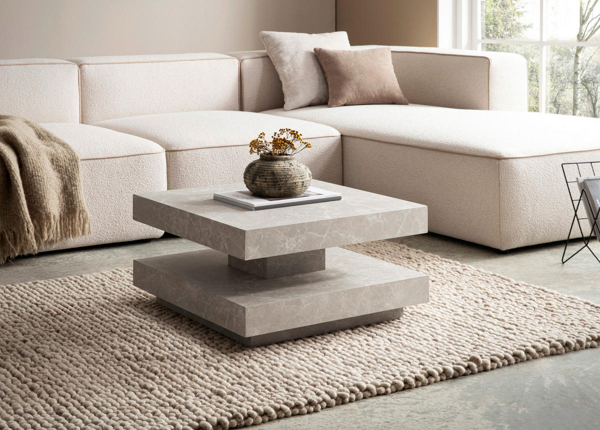 COUCHTISCH in Holzwerkstoff 60/60/34 cm  - Sandfarben, Design, Holzwerkstoff (60/60/34cm) - Livetastic