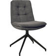 STUHL - Anthrazit/Schwarz, Design, Textil/Metall (49/90/68cm) - Johann Jakob