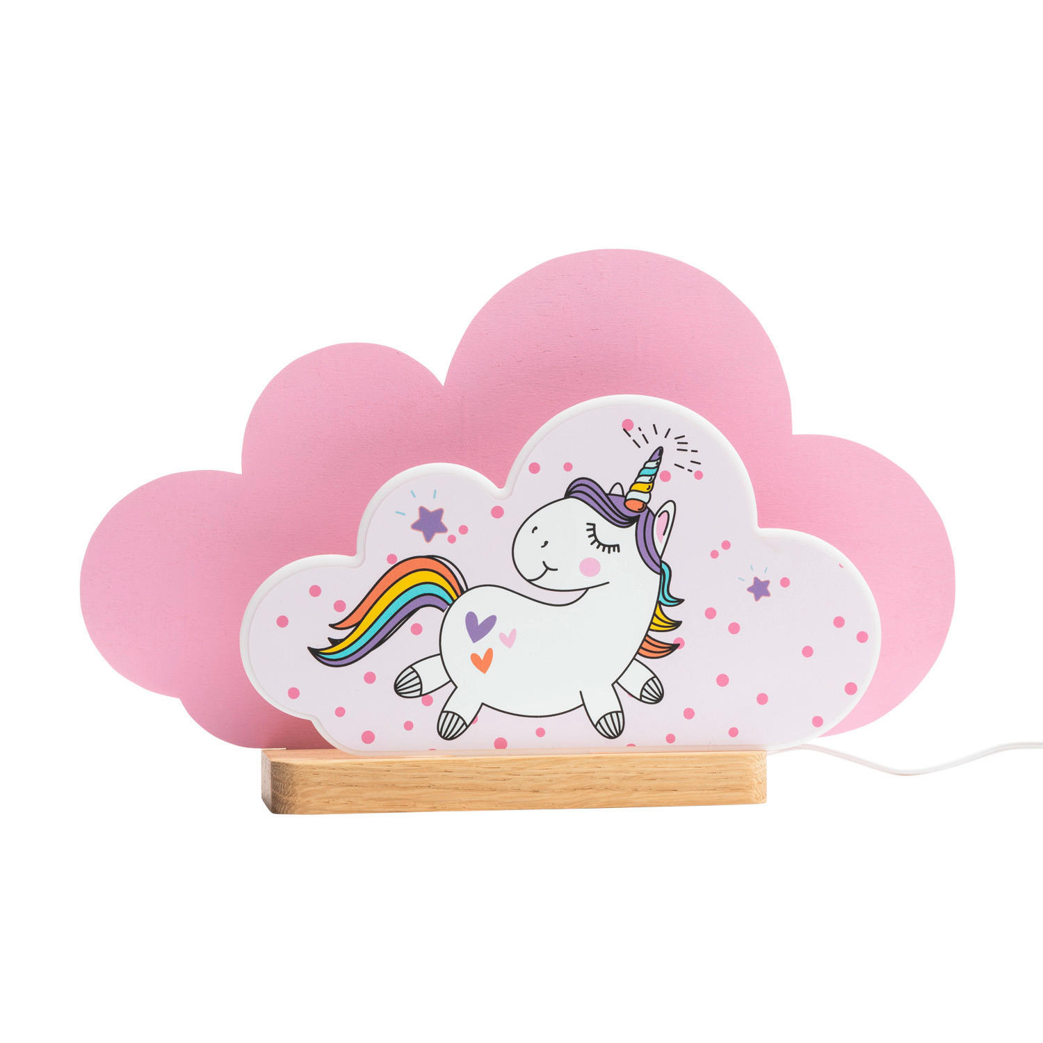 KINDERTISCHLEUCHTE  20 cm  - Hellrosa, Basics, Holz/Kunststoff (20cm)