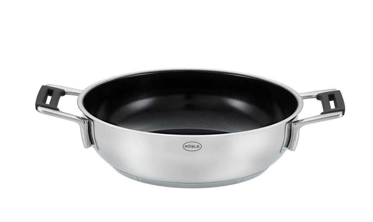 SERVIERPFANNE SILENCE PRO Keramikbeschichtung 24 cm  - Schwarz, Basics, Metall (24cm) - Rösle
