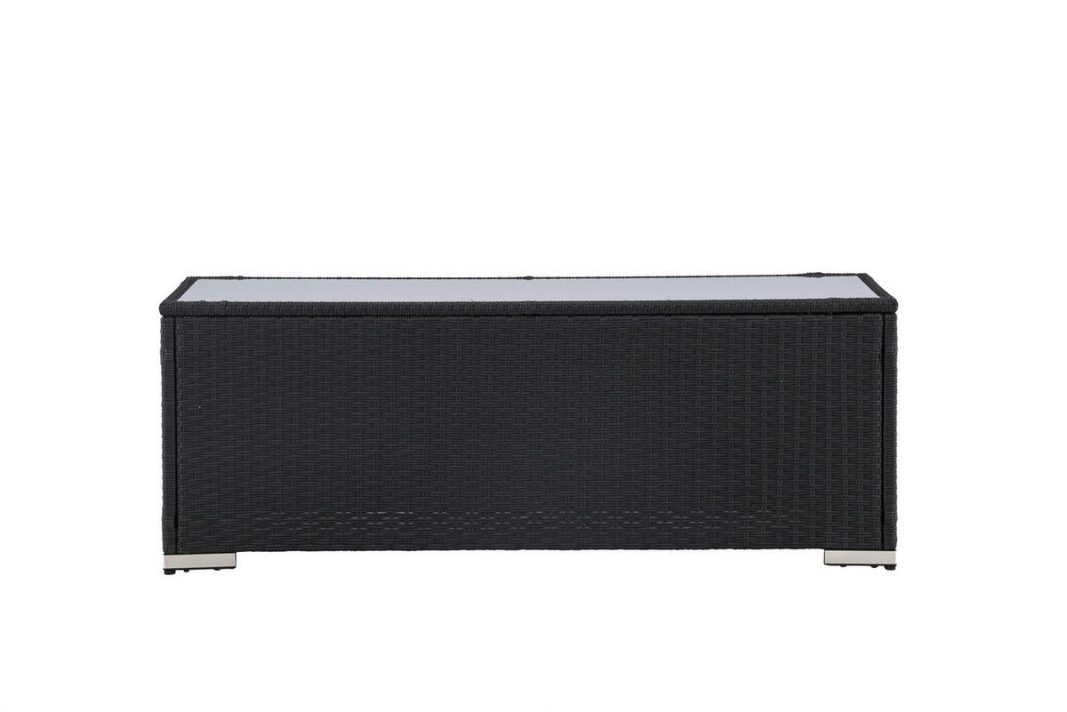 LOUNGEBORD  - svart, Modern, glas/plast (120/50/45cm) - Gardenson