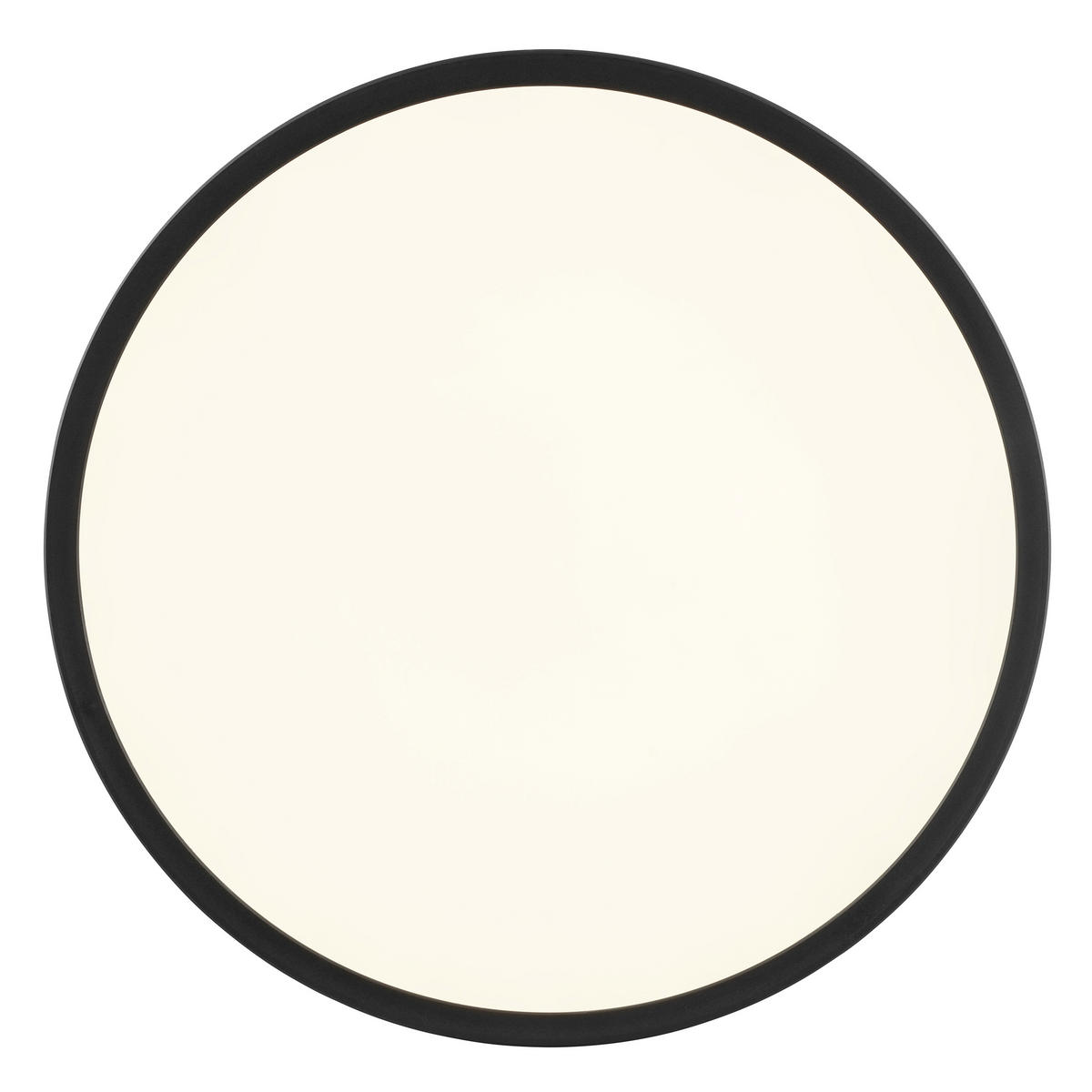 LED PLAFONJERA - bela/crna, Osnovno, plastika (42/2,9/42cm)
