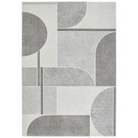 WEBTEPPICH 80/150 cm Valentino Grau, Hellgrau, Dunkelgrau, Braun  - Dunkelgrau/Hellgrau, KONVENTIONELL, Kunststoff/Textil (80/150cm)
