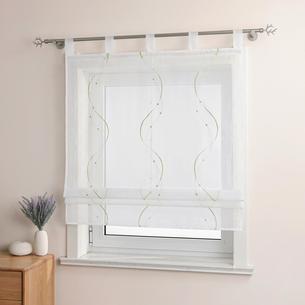 FALTROLLO  transparent  80/140 cm    - Weiß Hochglanz/Hellgrün, Basics, Textil (80/140cm) - Joyswahl