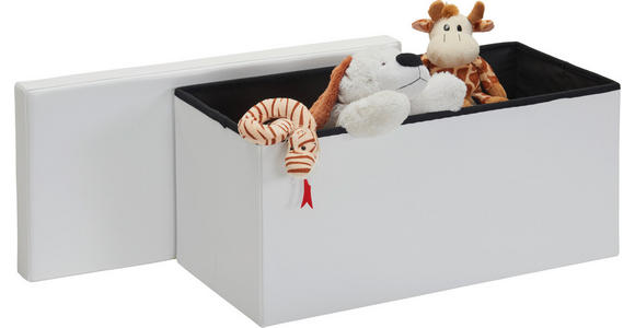 SITZBOX in Textil, Holzwerkstoff Weiß  - Weiß, Design, Holzwerkstoff/Textil (76/38/38cm) - Carryhome