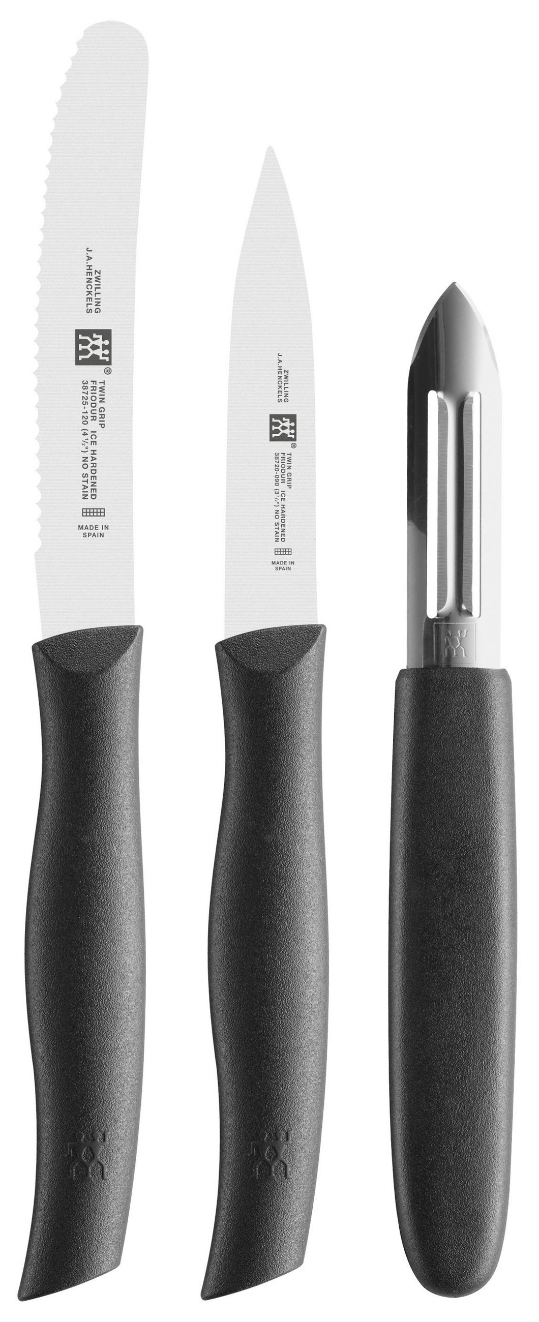 MESSERSET TWIN Grip 3-teilig  - Schwarz, Basics, Kunststoff/Metall - Zwilling