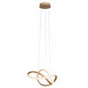 LED-HÄNGELEUCHTE   - Goldfarben, Design, Kunststoff/Metall (55cm) - Dieter Knoll