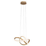 LED-HÄNGELEUCHTE   - Goldfarben, Design, Kunststoff/Metall (55cm) - Dieter Knoll