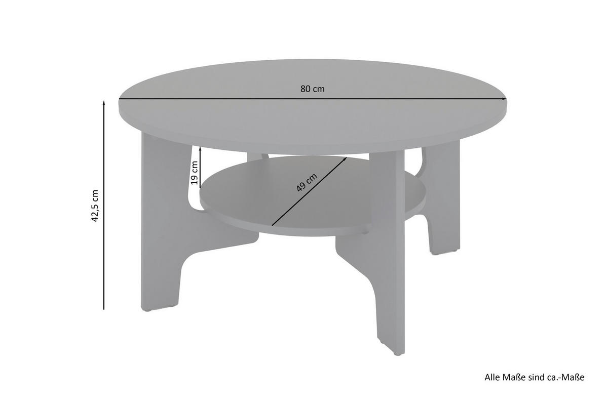 COUCHTISCH in Holzwerkstoff  - Alteiche/Anthrazit, LIFESTYLE, Holzwerkstoff (80/42,5/80cm) - MID.YOU