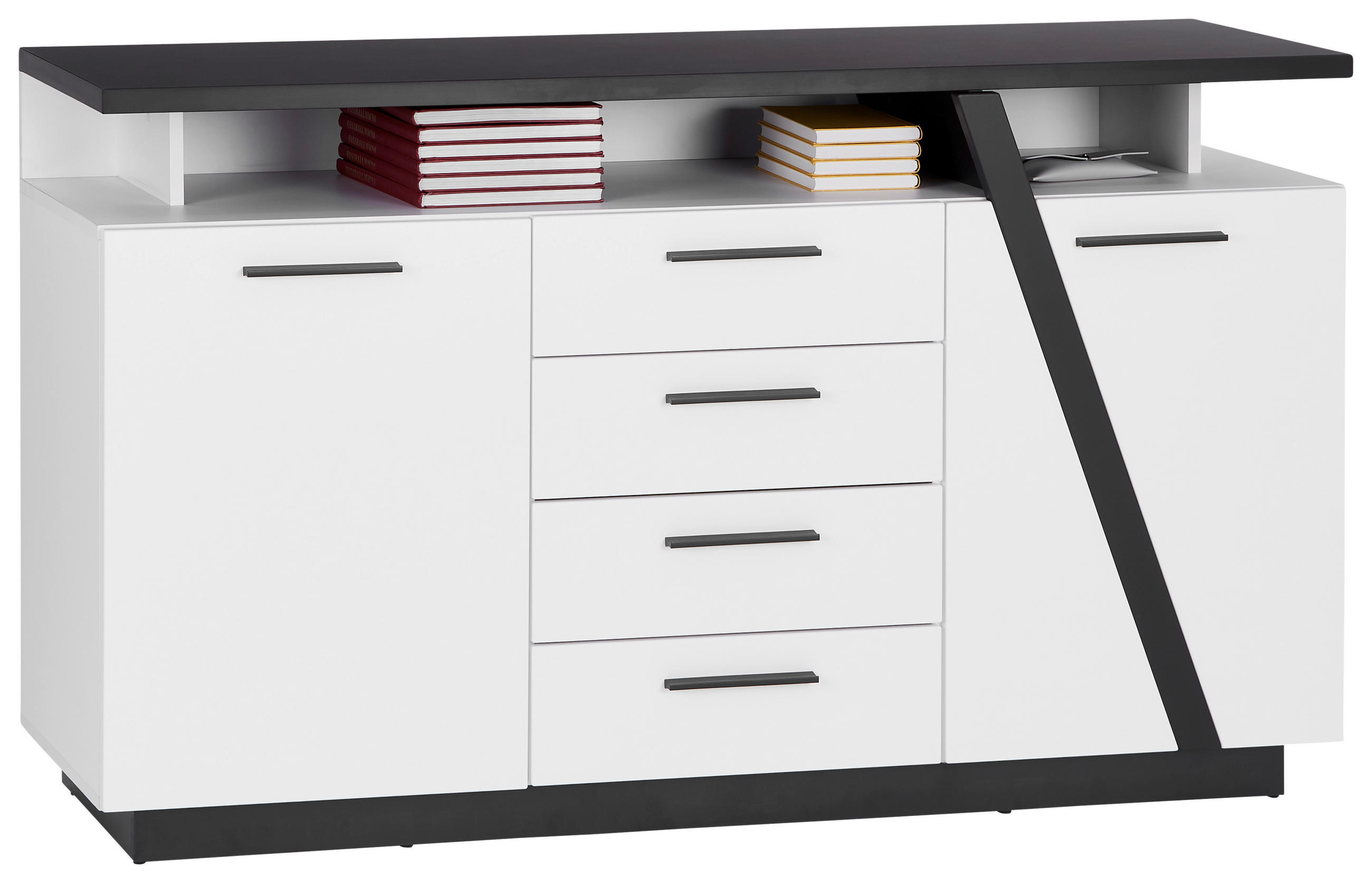 Kommode Mit Soft-Close B: 150,2 cm Maxi, Weiß/Grau