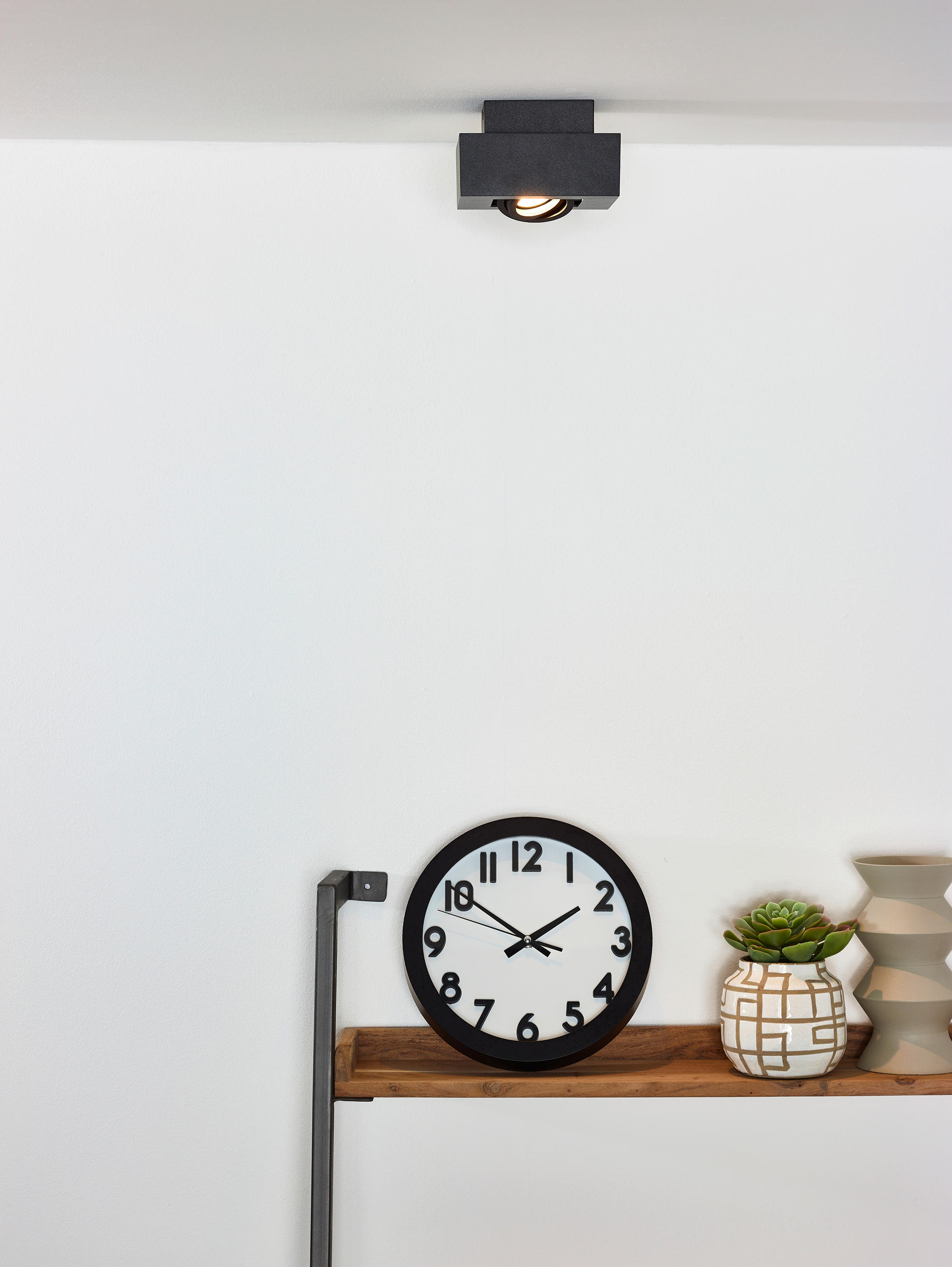 LED-DECKENLEUCHTE Xirax 14/14/8.8 cm   - Schwarz, Basics (14/14/8.8cm) - Lucide