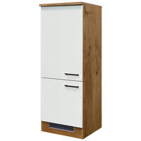 GERÄTEUMBAUSCHRANK 60/160,6/60 cm  in Eichefarben, Magnolie  - Eichefarben/Magnolie, KONVENTIONELL, Holzwerkstoff/Metall (60/160,6/60cm) - FlexWell
