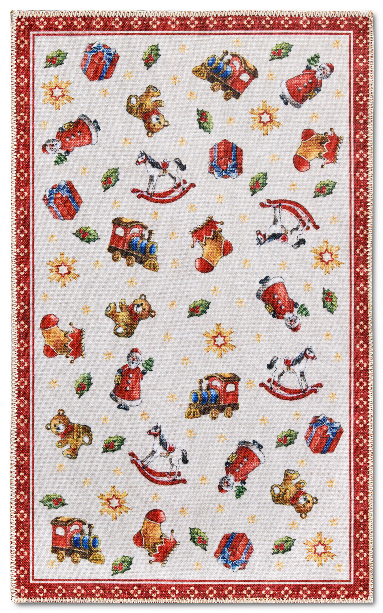 FLACHWEBETEPPICH 50/80 cm Toy's Delight Multicolor, Rot  - Rot/Multicolor, Design, Kunststoff/Textil (50/80cm) - Villeroy & Boch
