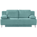 SCHLAFSOFA  in Cord Türkis  - Türkis/Chromfarben, MODERN, Textil/Metall (197/92/88cm) - Novel