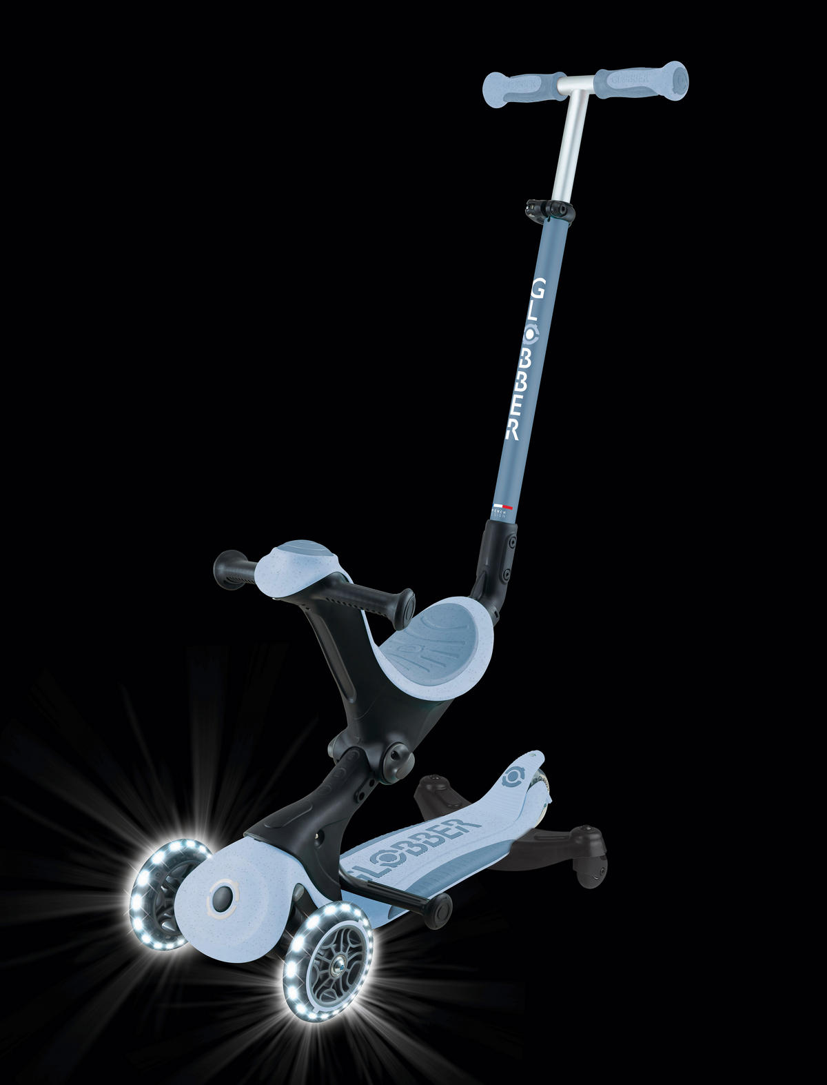 LAUFRAD GO-UP DELUXE LIGHTS ECO 360  - Pastellblau, Basics, Kunststoff/Metall (65/22/98,5cm) - GLOBBER