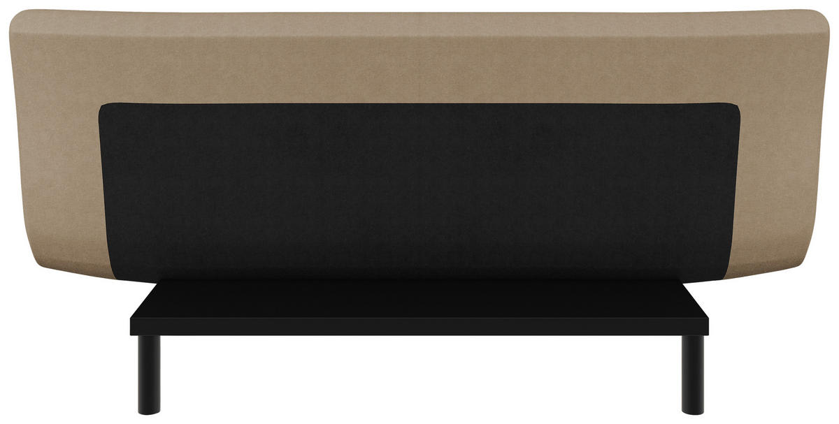 SCHLAFSOFA  in Mikrofaser Beige  - Beige/Schwarz, KONVENTIONELL, Holz/Textil (197/85/92cm) - Carryhome