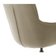 ARMLEHNSTUHL in Edelstahl beschichtet - Edelstahlfarben/Cappuccino, Design, Textil/Metall (60/90/65cm) - Novel