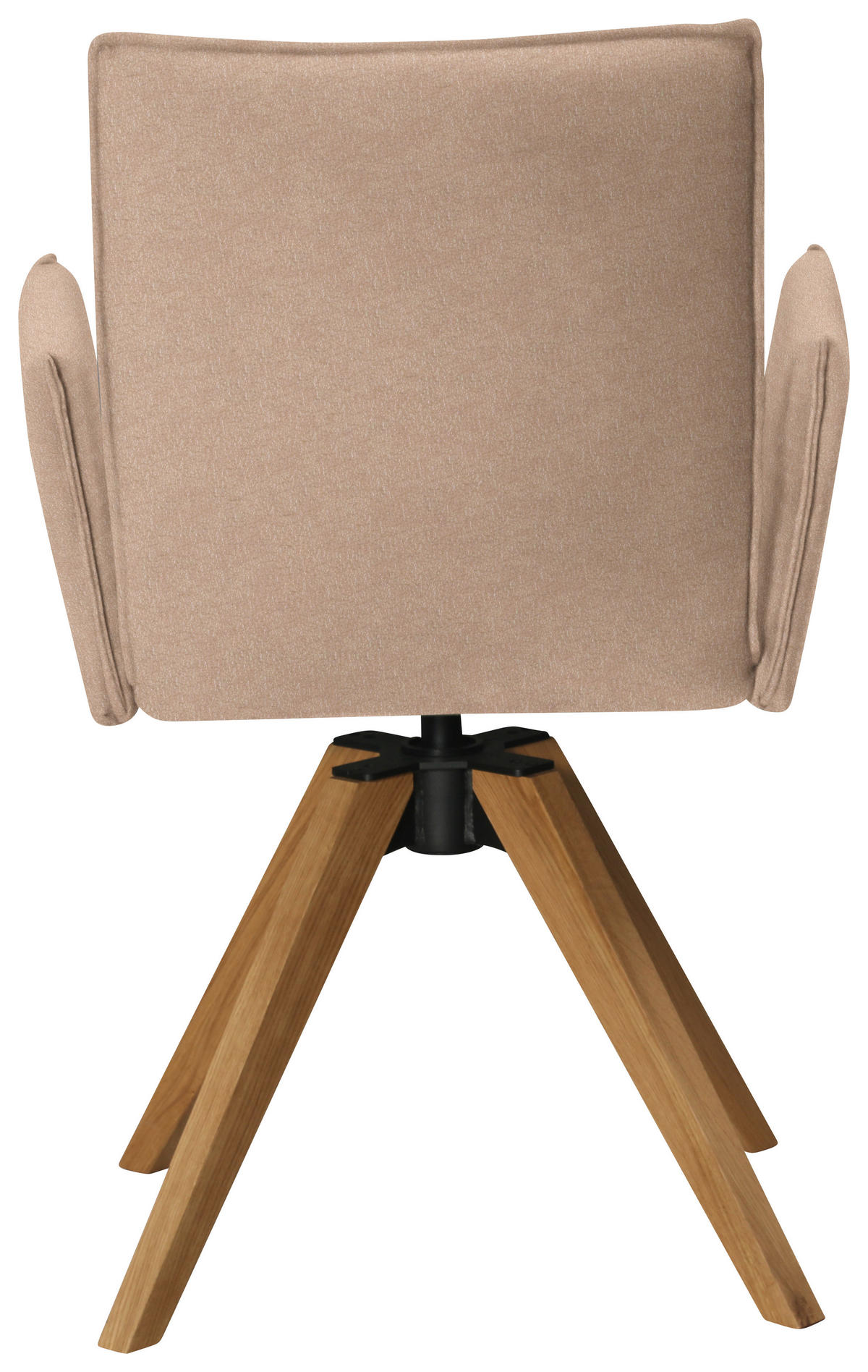 ARMLEHNSTUHL  in Lederlook  - Eichefarben/Beige, Konventionell, Holz/Textil (64/91/61cm) - Moderano