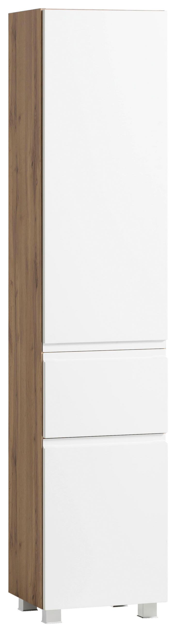 HOCHSCHRANK 40/180/35 cm  - Weiss/Eiche Wotan, Modern, Holzwerkstoff (40/180/35cm) - Held